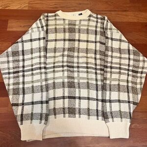 Plaid Knit Vintage Sweater